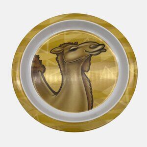Camel Themed Kids Plate Melamine Plastic Round 8.5"